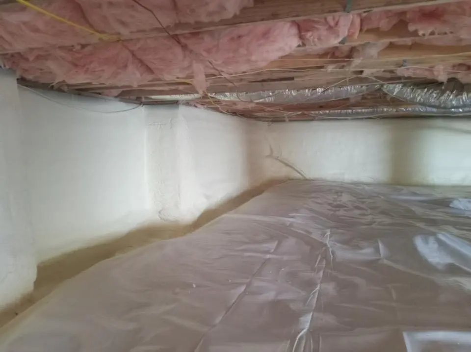 Crawl space encapsulation with closed-cell spray foam for Attic Insulation in Citrus Park